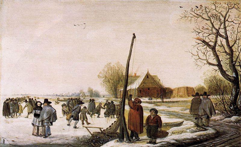 Barend Avercamp Landscape with Frozen River Germany oil painting art